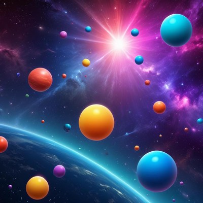 Colorful spheres in cosmic space