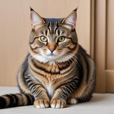 Playful tabby cat at home