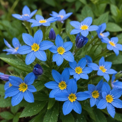 Blue flowers blooming in spring