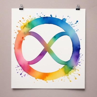 Colorful infinity symbol art design