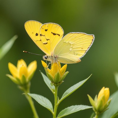 Butterfly on yellow flower