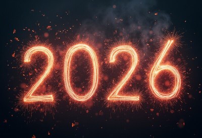 New year celebration countdown sparks