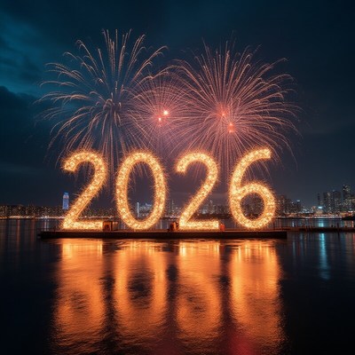 Sparkling new year's celebration 2026