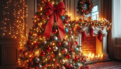 Cozy christmas living room decor