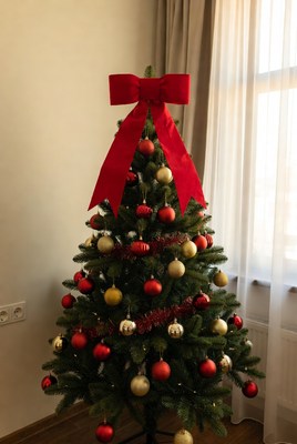 Festive christmas tree decoration