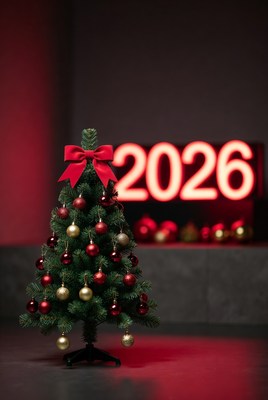 Festive decoration for upcoming new year