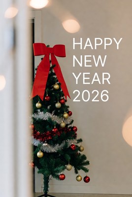 Festive christmas tree celebration