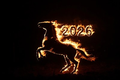 Fiery horse leaps into 2026