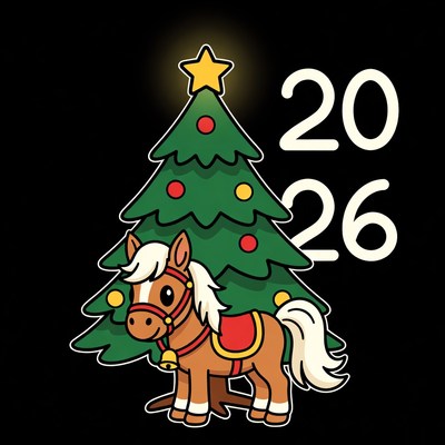 Colorful cartoon holiday scene