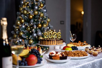 New year celebration table setting