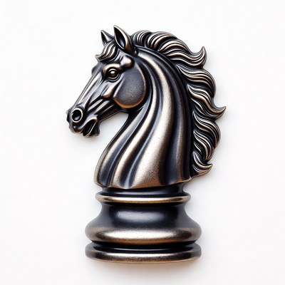 Elegant black horse sculpture design