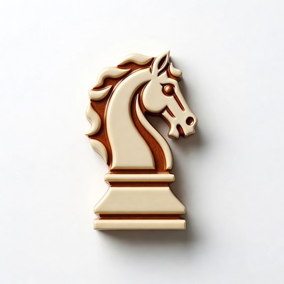 Decorative chess piece in soft colors