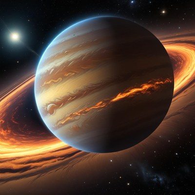 Jupiter and its vibrant rings