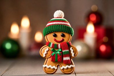Gingerbread cookie during holiday season