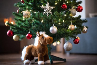 Christmas tree with toys and ornaments