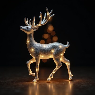 Decorative light-up reindeer ornament