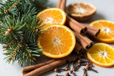 Citrus and spices on a festive table