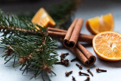 Spices and citrus for winter decor