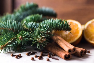 Spices and pine for winter warmth