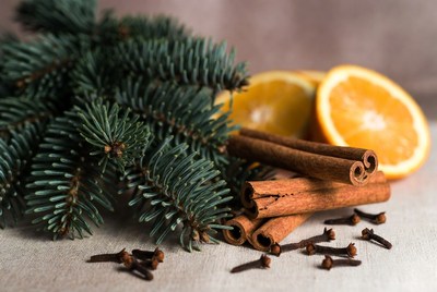 Cinnamon and orange holiday arrangement