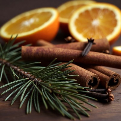 Spices and citrus for cozy cooking
