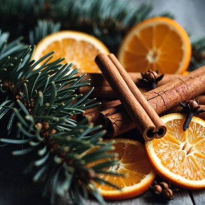 Cinnamon and orange holiday spices