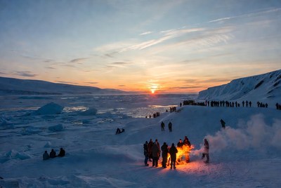 Gathering by the winter fire