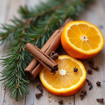 Festive orange and spice arrangement