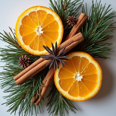 Festive orange and spice arrangement