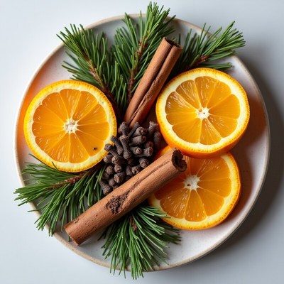 Citrus and spice holiday decoration