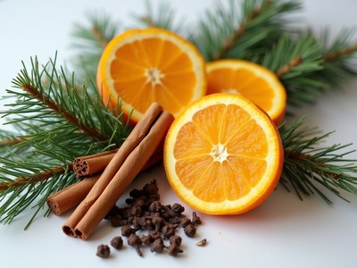 Festive citrus and spice arrangement