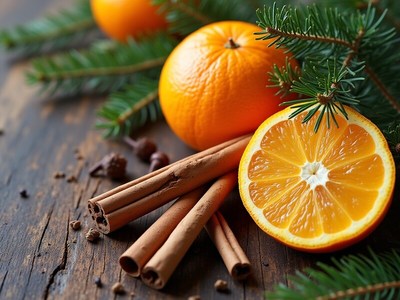 Warm spices and citrus aromas combine