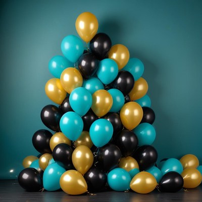 Colorful balloon decoration arrangement