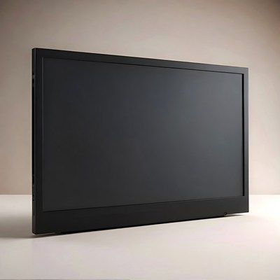 Modern black flat-screen display design