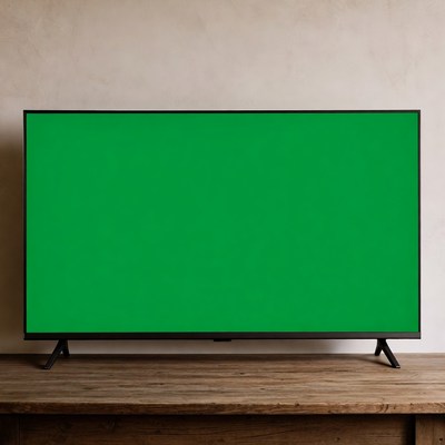 Green screen setup in studio