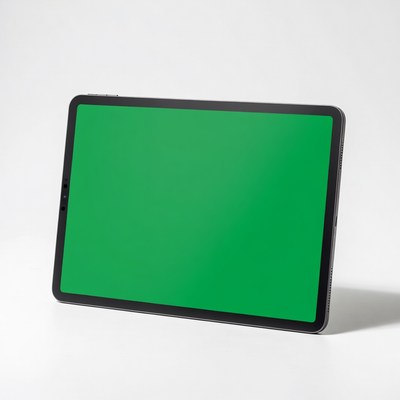 Blank tablet on white background
