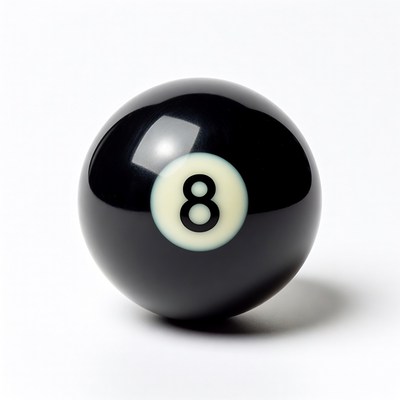 Classic black eight ball design