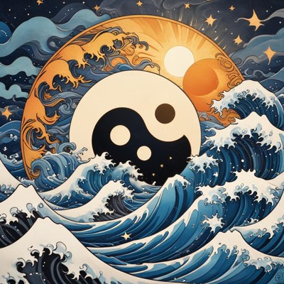 Harmony of waves and sun