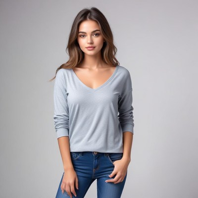 Casual pose in light clothing