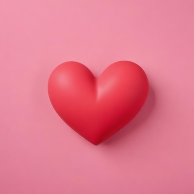 Heart shape on pink background