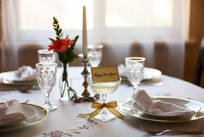 New yearâ€™s eve dinner setup