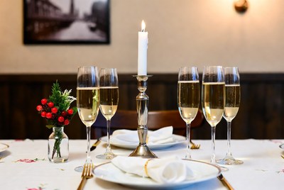 Elegant dinner table setting for celebration