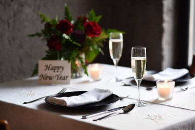 New year celebration dinner setup