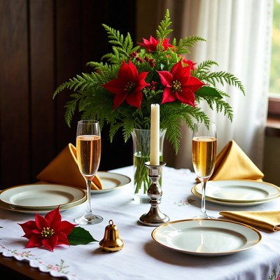 Festive dining setup for celebration
