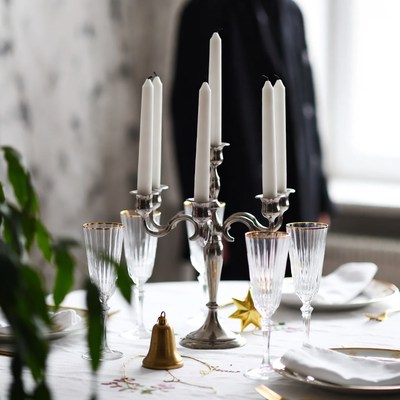Elegant dining setup for a festive gathering