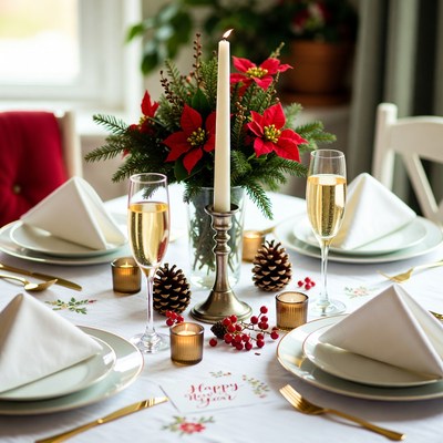 Festive dining setup for celebration