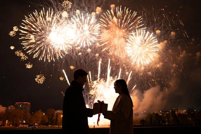 Celebrating love with fireworks display