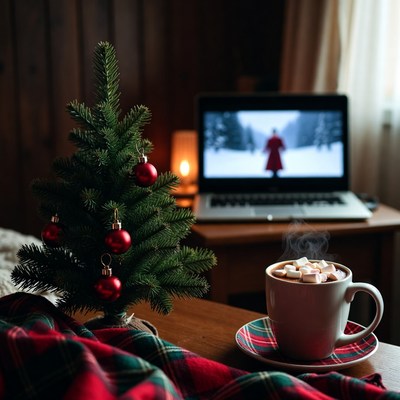 Cozy winter evening at home