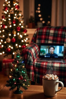 Cozy christmas evening at home