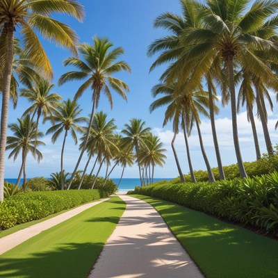 Pathway to the beach paradise